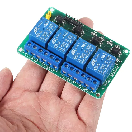 Vista 8 de 4 unids 4 canales 5V módulo de relé con optoacoplador para R3 MEGA 2560 1280 DSP ARM PIC AVR STM32 para Raspberry Pi
