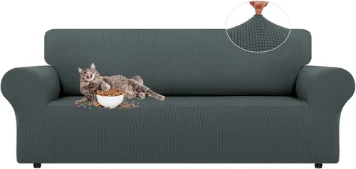 Vista 32 de LURKA Fundas elásticas para silla y sofá de 1 pieza, Fundas para sofá con protector elástico en la parte inferior para niños y perros