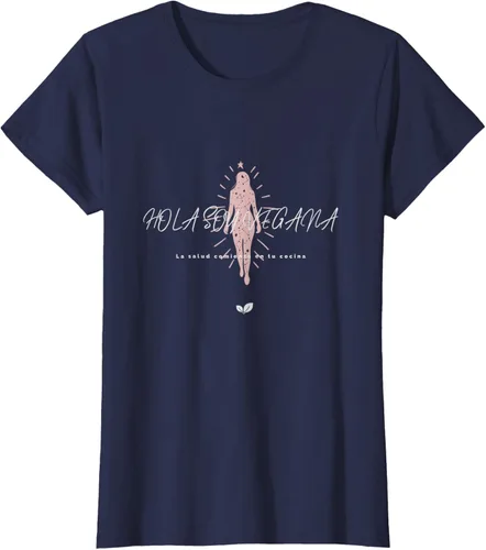 Vista 4 de Camiseta Hola Soy Vegana para mujer