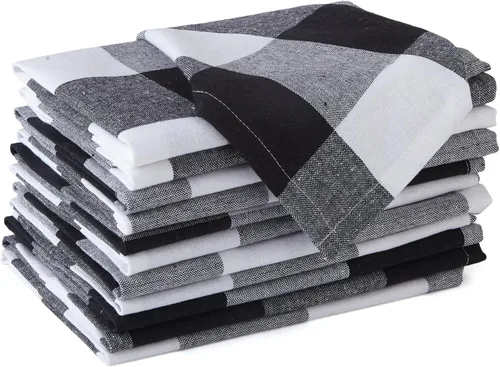 Vista 46 de Encasa XO Juego de 12 servilletas de tela de cóctel Servilletas de mesa de algodón puro Tamaño (9 x 9 pulgadas) Coral Solid Lavable a máquina