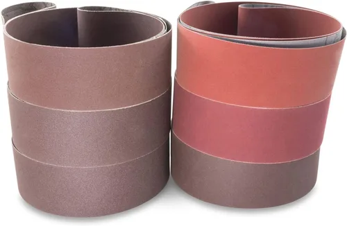 Vista 6 de Red Label Abrasives Cinturones de lijado para afilar cuchillos de 2 x 42 pulgadas, cerámica de alta calidad, granos gruesos, paquete de 6 surtidos