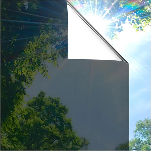 Vista 12 de Coavas Película de privacidad unidireccional para ventana, control de calor Negro y plateado