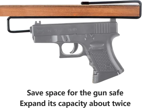 Vista 2 de Adoreal Estante para pistolas, estante seguro para pistola o apilamiento en armario de pistola con estantes plegables para armas de montaje