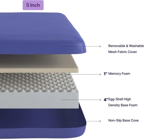 Vista 3 de Colchón individual de 5 pulgadas, colchón de espuma viscoelástica con funda extraíble lavable, colchón de cama individual para niños, adolescentes