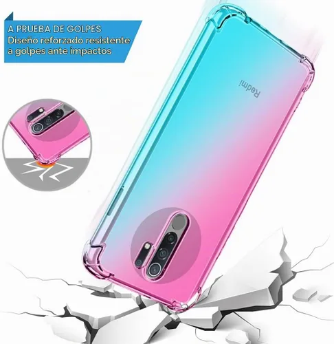 Vista 7 de Para Redmi 9 M2004J19C Caso, Claro Lindo Gradiente Teléfono Caso Delgado Anti Scratch Flexible TPU Cubierta Protectora a Prueba de Golpes