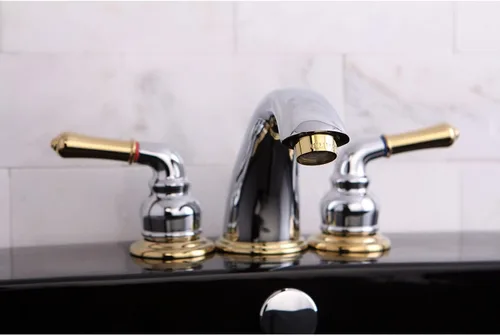 Vista 5 de Kingston Brass KB962 Magellan Grifo de baño extendido, centro ajustable de 8 pulgadas, latón pulido