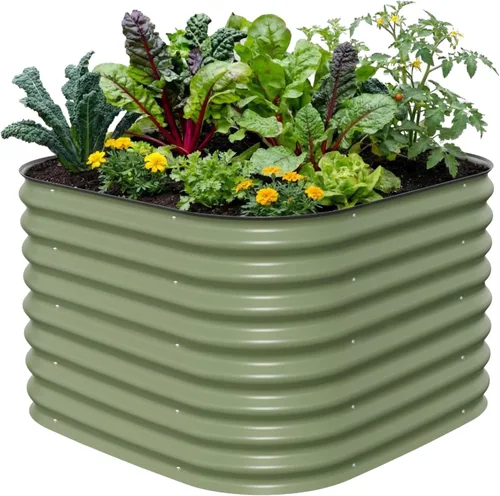 Vista 19 de Vego Garden Kits de cama de jardín elevada de 26" extra alta, caja de maceta elevada modular 4 en 1 para verduras, flores, frutas, cama de jardín