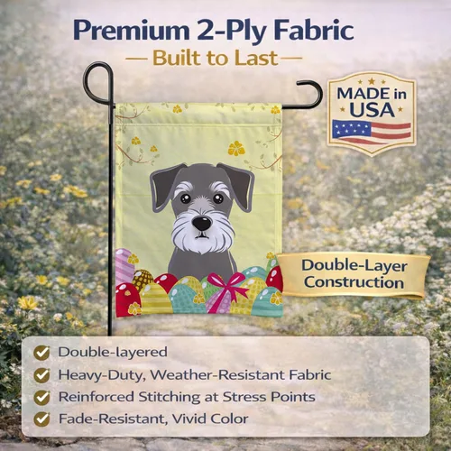 Vista 741 de Caroline's Treasures BB1923GF Bandera decorativa para jardín con diseño de Border Collie, para caza de huevos de Pascua, para jardín, jardín, patio