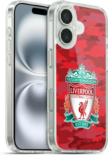Vista 218 de Head Case Designs Funda de gel con licencia oficial del Liverpool Football Club Away Colourways Crest Camou [protección de grado militar] compatible