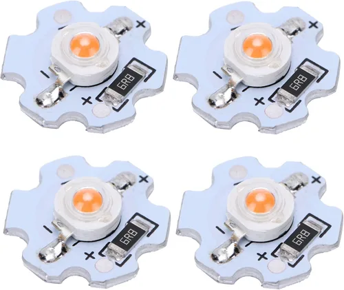 Vista 4 de POCREATION 25 chips LED AXD-1W-5V, bombilla LED de chip de 5 V, bombilla de ahorro de energía de 200 lúmenes, 1 W, cuentas de lámpara LED de alta