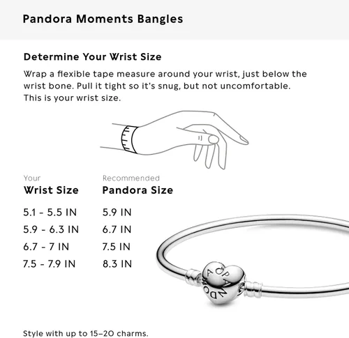 Vista 7 de Pandora Jewelry Bangle Sterling Silver Bracelet, With Gift Box