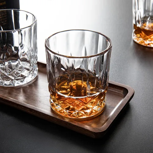 Vista 3 de Juego de 4 vasos de whisky, 8 onzas, vasos antiguos para beber whisky escocés, bourbon, cóctel, coñac, vodka, ginebra de tequila, ron, licor
