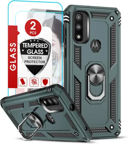 Vista 221 de LeYi Funda para Moto G Stylus 2022 4G (no compatible con 5G), funda para Moto G Stylus con 2 protectores de pantalla, funda protectora de grado Oro