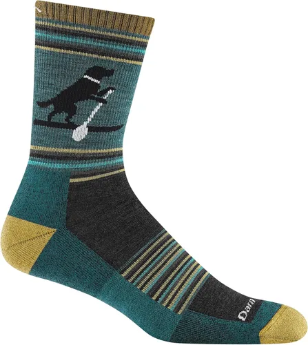Vista 7 de Darn Tough Vermont Willoughby Micro Crew - Calcetines ligeros con cojín para hombre (estilo 5003) Breathable Lightweight Merino Wool, Durable Castaño