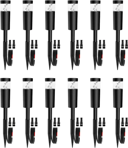 Vista 8 de Luces de Sendero Paisajístico de Bajo Voltaje de 5W con Conectores 12V Iluminación Paisajística Exterior Luces LED de Poste de Sendero Cableadas
