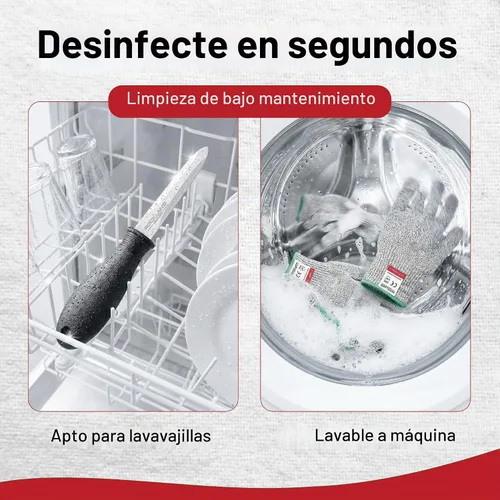 Vista 6 de Conjunto de cuchillos para abrir ostras profesional Rockland Guard - Incluye cuchillo de acero inoxidable de 3.5" con mango antideslizante y punta
