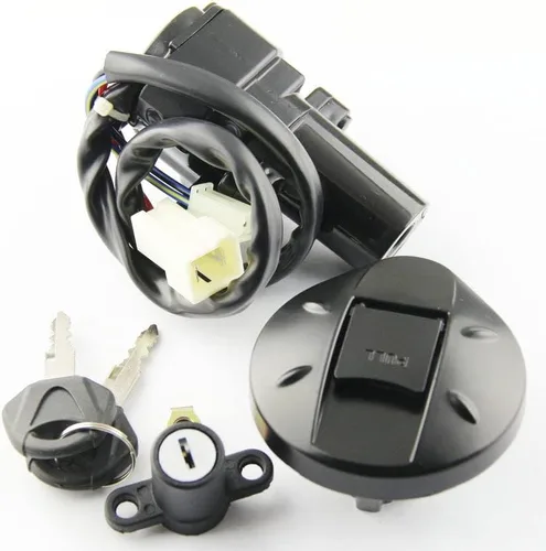 Vista 5 de MOCCAN Kit de interruptor de encendido para motocicleta, cubierta de tanque de combustible con 2 llaves compatible con Y-amaha XT660 XT660R XT660X