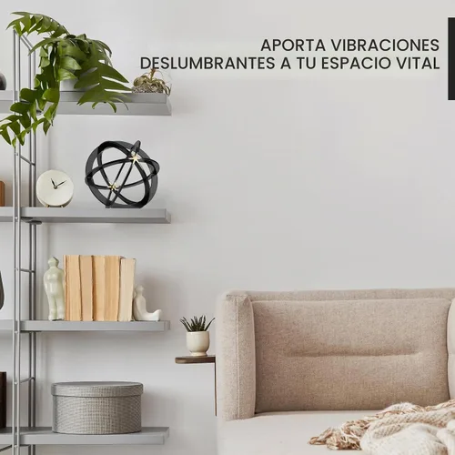 Vista 5 de Esfera decorativa para decoración del hogar, negro y dorado, pintada a mano, bolas decorativas modernas para sala de estar, dormitorio, cocina