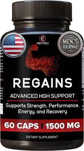 Vista 11 de Suplementos HGH para hombres y mujeres - REGAINS paquete de inicio, péptidos anabólicos para el crecimiento muscular, recuperación muscular