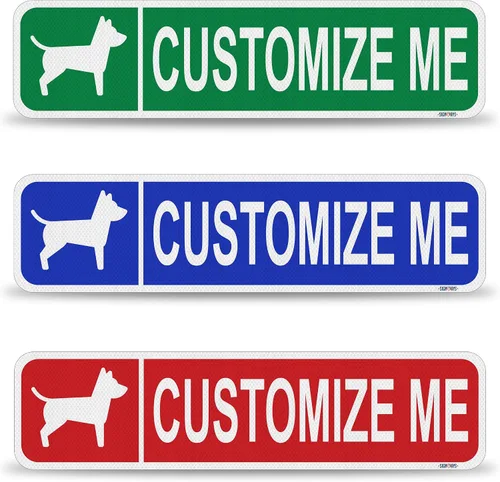 Vista 17 de Street Signs - Letreros personalizados con diseño de oso Diseña tu letrero de calle personalizado con color, símbolo de animal, fuente, palabras