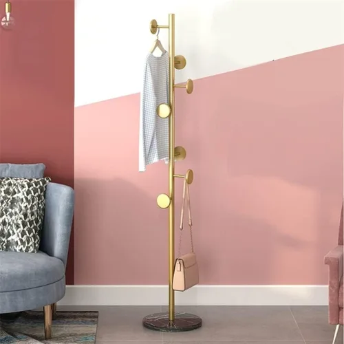Vista 3 de OOCCO Metal Assembly Hanger Hat Coat Vertical Hanger Bedroom Clothes Storage Rack Furniture Drying Rack