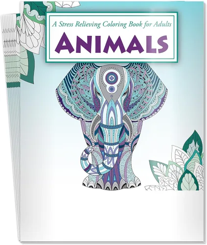 Vista 12 de ZOCO Paquetes de libros para colorear de animales, paquete de 10 a granel con lápices, regalos de atención plena para adultos, personas mayores