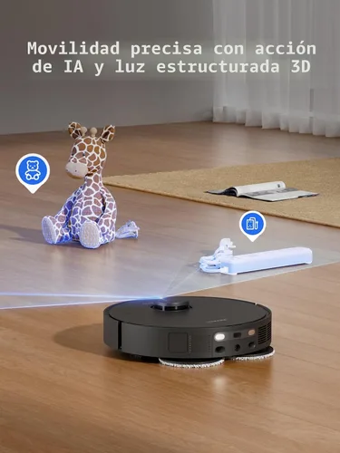Vista 8 de DREAME X30 Ultra Robot Aspirador y Fregona Combo, Succión de 8300Pa, Fregona Extensible y Autolimpiante con Agua de 140°F, Fregona Removible