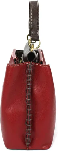 Vista 5 de CHALA Charming Satchel con correa ajustable - Borgoña