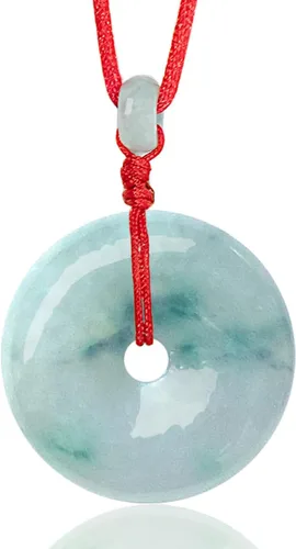 Vista 28 de Dahlia Collar eterno de jade en forma de círculo, jadeíta de grado A certificada de Birmania auténtica para la paz