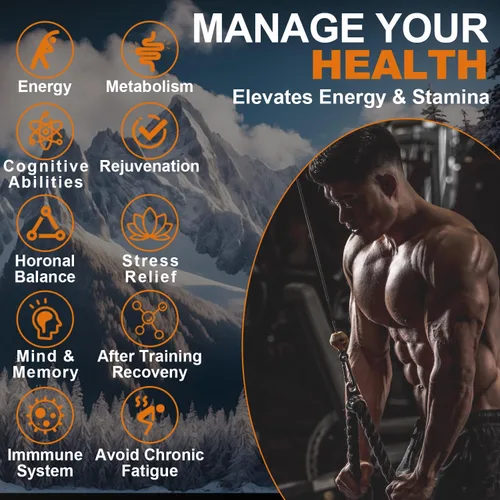 Vista 5 de Shilajit Resina Orgánica Pura del Himalaya - 800mg Resina Shilajit Grado Oro con Ácido Fúlvico y Más de 85 Complejo de Oligoelementos para Energía