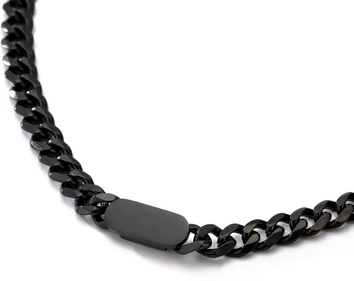 Vista 2 de DuoDiner Collar con nombre personalizado, cadena de eslabones cubanos de acero inoxidable de 0.256in, 16 a 24 pulgadas, regalo de joyería