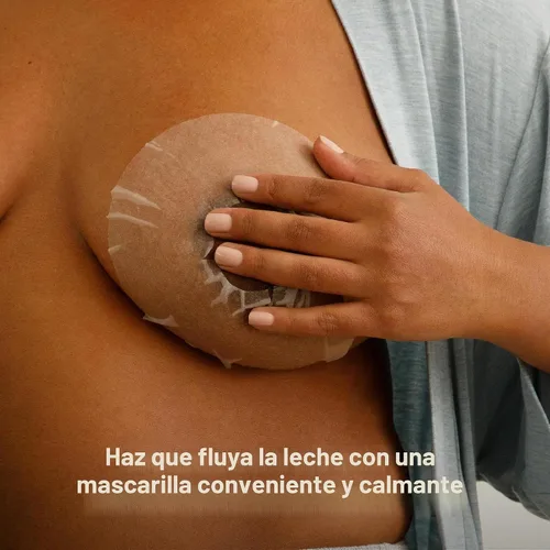 Vista 2 de Frida Mom Máscara de pecho para lactancia: fabricada con fenogreco + hinojo para aumentar el suministro de leche, 2 máscaras de hoja, sin fragancias