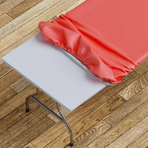 Vista 30 de Sorfey Mantel ajustado con elástico, vinilo con parte trasera de franela, se adapta a mesa de 24 x 48 pulgadas, rectangular, a prueba de agua, fácil