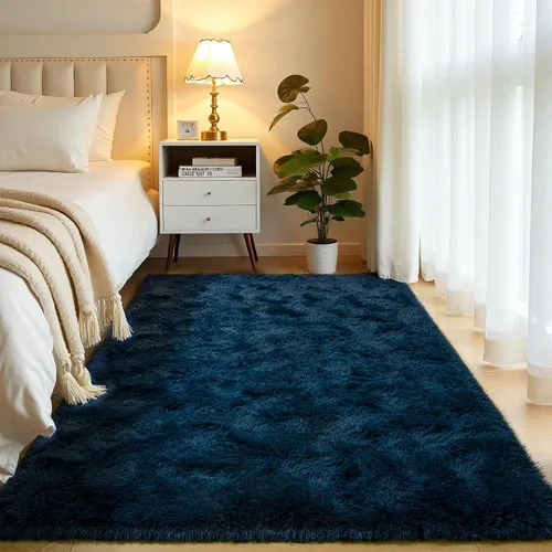Vista 59 de Softlife Alfombra naranja para dormitorio, alfombra de felpa esponjosa para sala de estar para niñas, alfombra lanuda para niños, alfombra suave