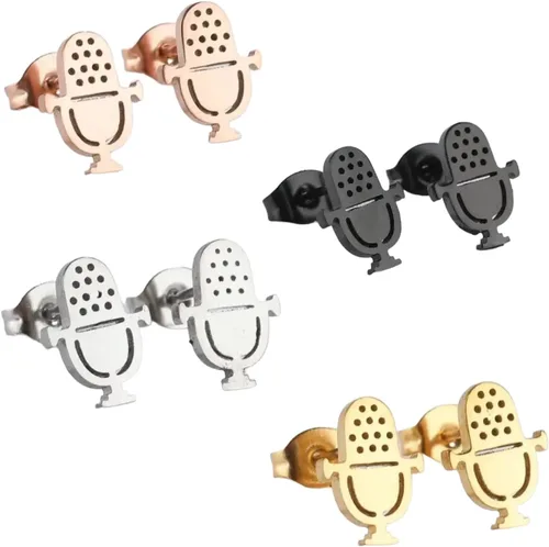 Vista 11 de Pendientes de trompeta - Joyas de guitarra - Pendientes de clave de agudos - Pendiente de nota musical - Saxofón Trambone El acordeón