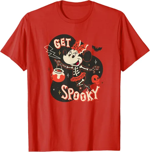 Vista 81 de Disney Disfraz de esqueleto de Minnie Mouse para Halloween, camiseta espeluznante Negro