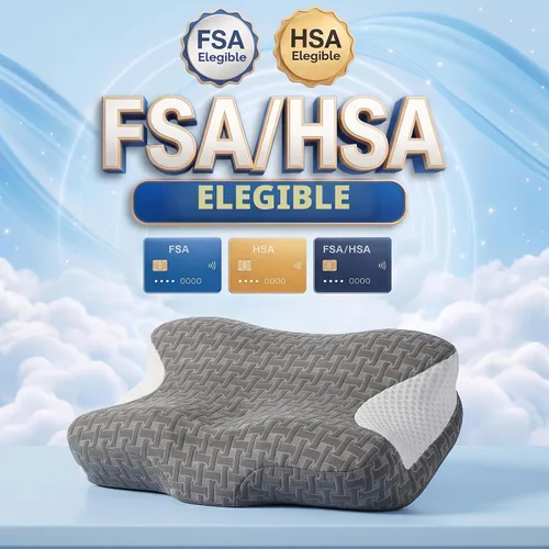 Vista 12 de Almohada CPAP Elviros HSA/FSA para dormir de lado y boca abajo