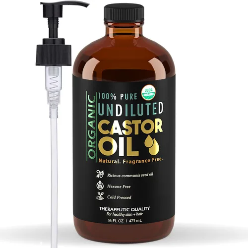 Vista 8 de Aceite de Ricino Orgánico BALM OF GILEAD para Hidratación de la Piel - Terapéutico Prensado en Frío, Certificado USDA 100% Puro, Botella de Vidrio