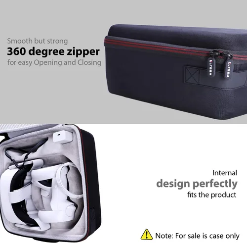 Vista 4 de LTGEM EVA Hard Case for Oculus Quest 2 Quest All-in-one VR Gaming Headset - Travel Carrying Protective Storage BagNot for Quest 2 Elite Strap