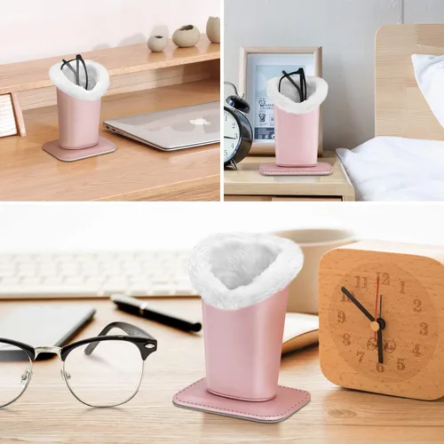 Vista 146 de Fintie Soporte para anteojos forrado de felpa con base magnética, estuche de cuero vegano prémium para lentes