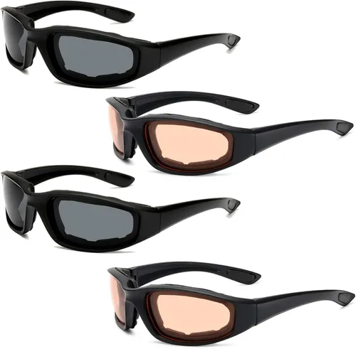 Vista 13 de Peciees - Gafas de sol para montar en motocicleta, 4 unidades, para exteriores