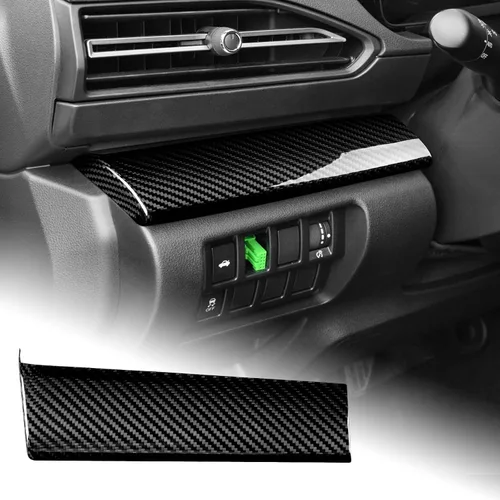 Vista 25 de AIRSPEED Fibra de carbono dura para Subaru WRX/WRX STI 2022 2023, para Subaru Crosstrek 2024, cubierta de consola central por encima del lado
