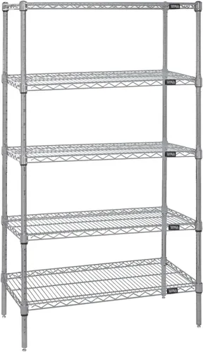 Vista 20 de Quantum Storage Systems WR74-1824BK Kit de inicio para estantería de alambre de 4 niveles de altura de 74 pulgadas, acabado negro, 18 pulgadas