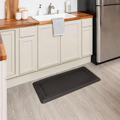 Vista 3 de Tempur-Pedic - Tapete de cocina ultra cómodo con marco antifatiga Raven de 1 pies 8 pulgadas x 3 pies 6 pulgadas, tapete acolchado ergonómico