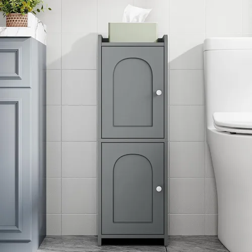 Vista 10 de Hzuaneri Gabinete de almacenamiento del cuarto de baño, pequeño gabinete Blanco
