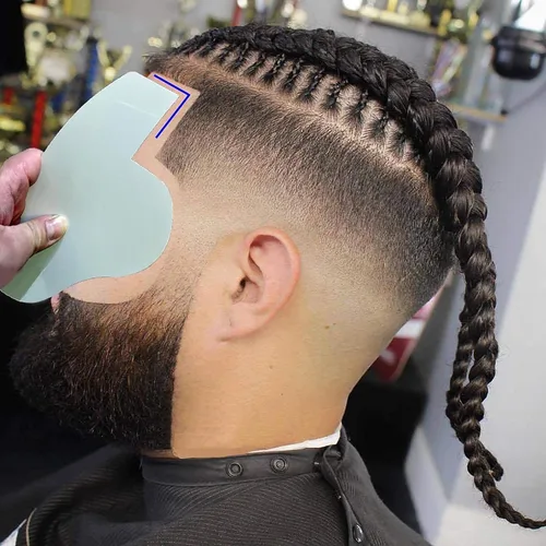 Vista 6 de Tarjeta de línea capilar multiusos con diseño de línea capilar de peluquero adecuada para diferentes tipos de diseño Barber Design Barber Styling