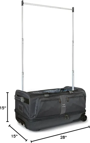 Vista 21 de Travolution Dance Bag with Garment Rack, 28 Inch Rolling Duffel With Wheels, Ideal for Competitions & Travel, Easy-assembly Lightweight Aluminum