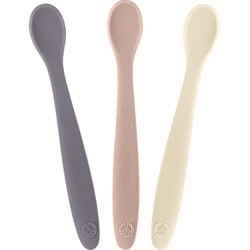 Vista 15 de WeeSprout Cucharas de silicona para bebé, utensilios de alimentación infantil de primera etapa con punta suave, utensilios de cocina flexibles