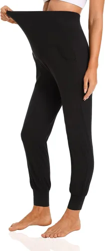 Vista 2 de V VOCNI Pantalones de maternidad para mujer, ropa deportiva de maternidad, pantalones deportivos elásticos sobre el vientre, pantalones de embarazo