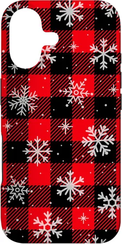 Vista 32 de iPhone 13 Copos de nieve caída nieve nieve Navidad invierno rojo cuadros caso